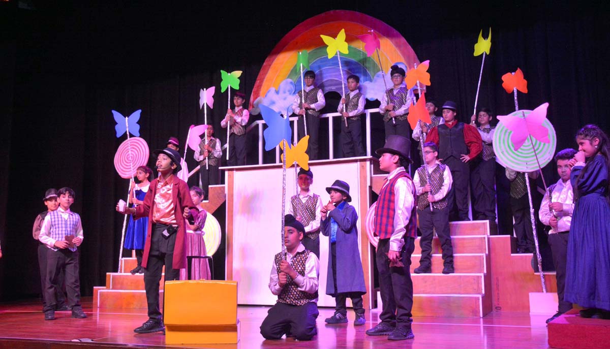 Shamrock School students present play.